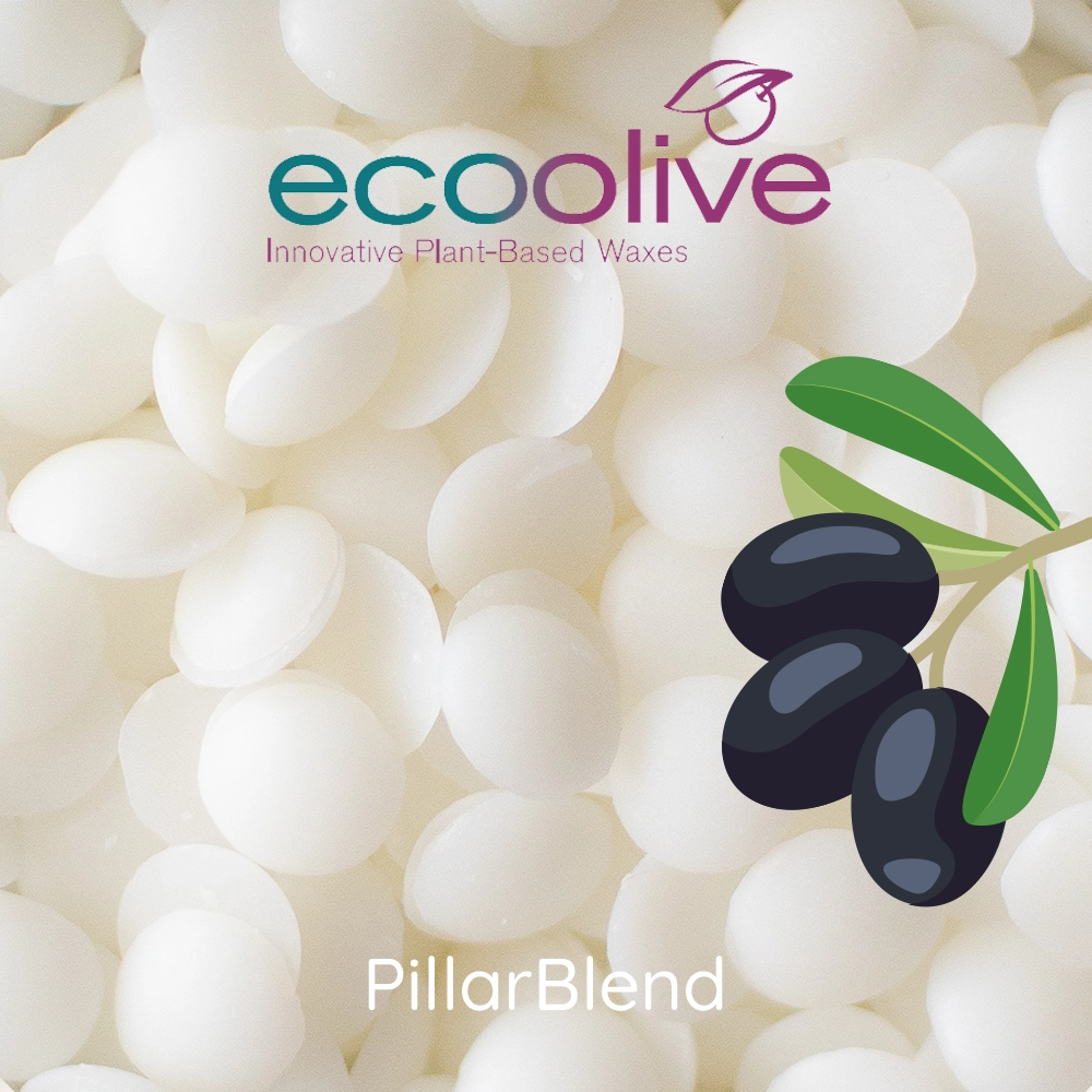 EcoSoya Olive Pillar | Olive Wax | The Candle Fragrance Co