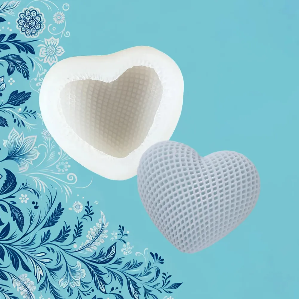 Large Design Heart Silicone Mold | The Candle Fragrance Co
