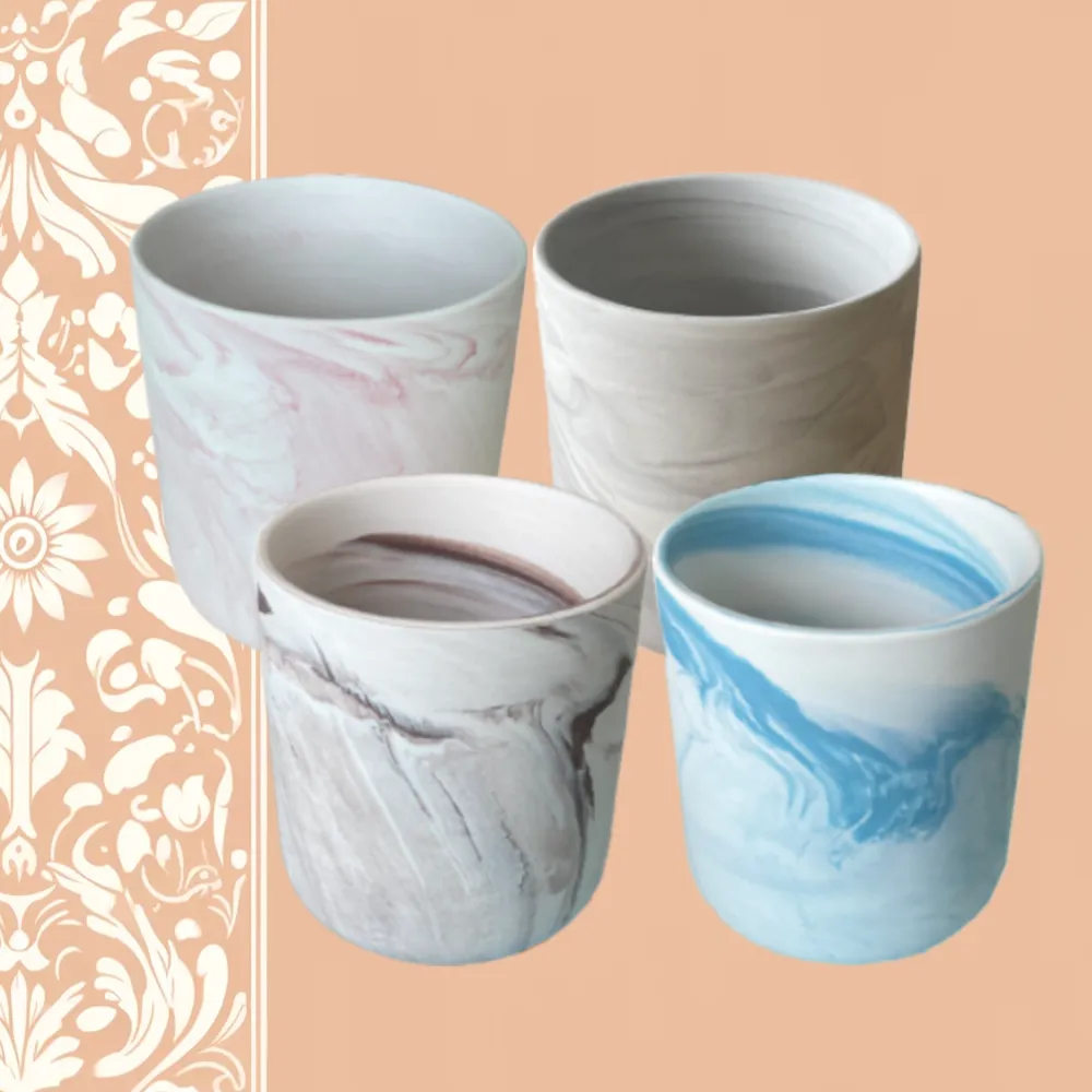Marbled Ceramic Jars | The Candle Fragrance Co