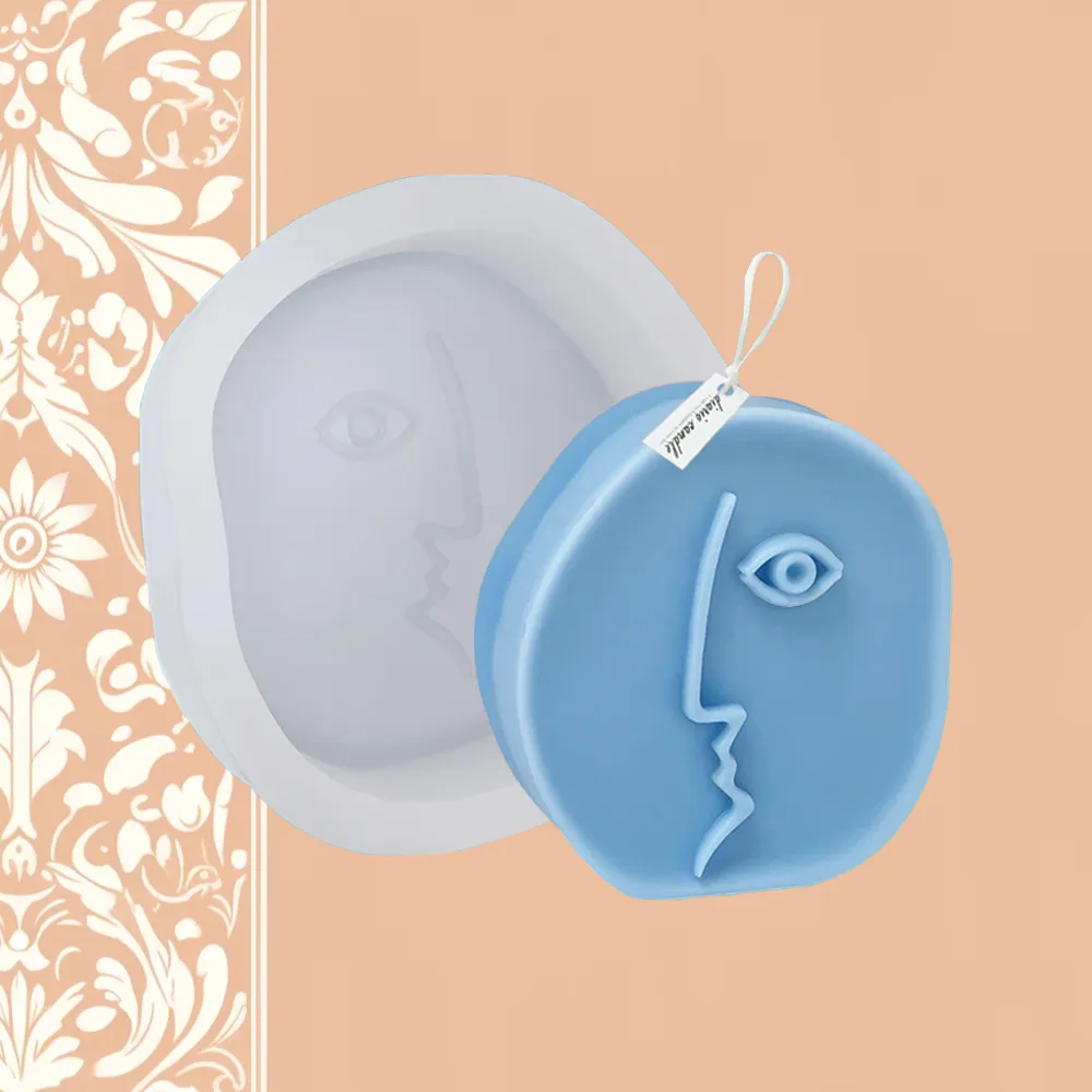 Picasso-style Face Silicone Mold | The Candle Fragrance Co