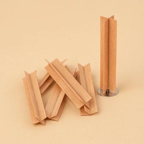 Wooden Candle Wick Cross Design